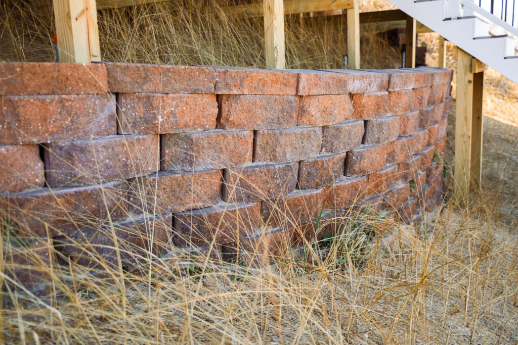 Retaining wall on the side of a dune in Michigan